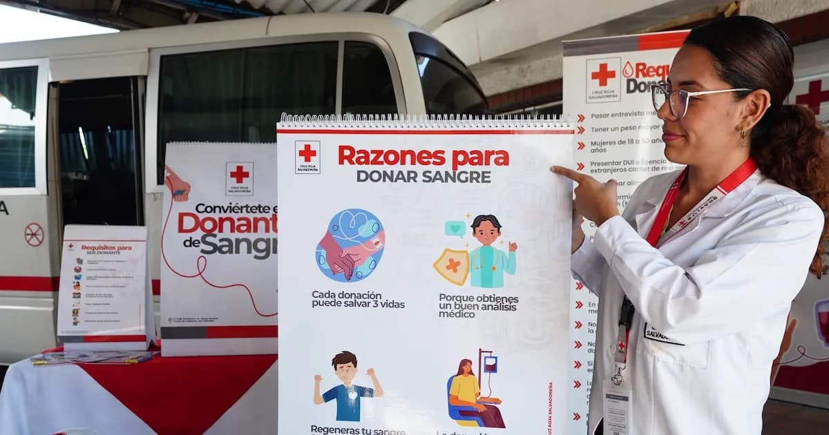 Cruz Roja Salvadoreña alerta sobre crisis en reservas de sangre antes de vacaciones