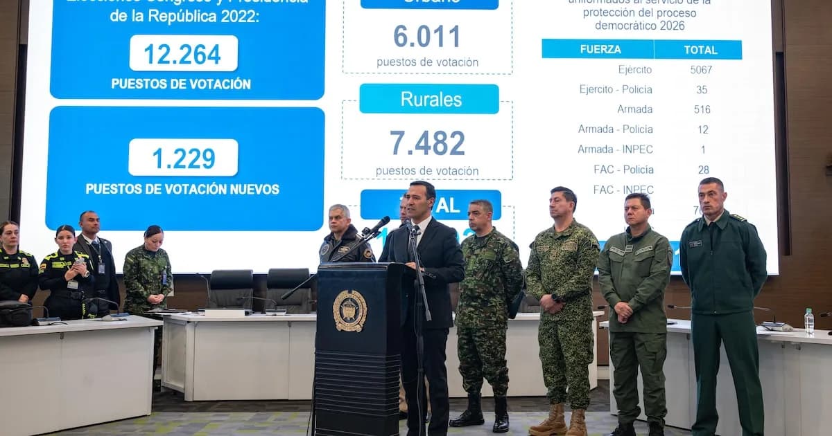 Ministro de Defensa rechaza acusaciones de Petro sobre riesgos electorales
