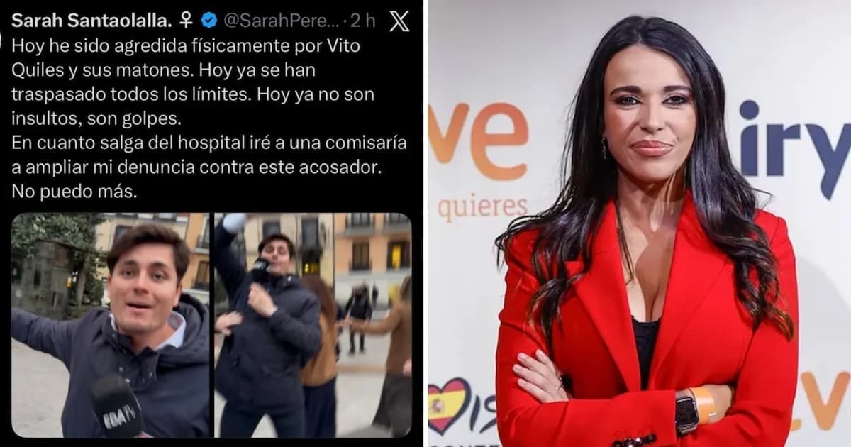 Sarah Santaolalla denuncia agresión física por parte de Vito Quiles en redes sociales
