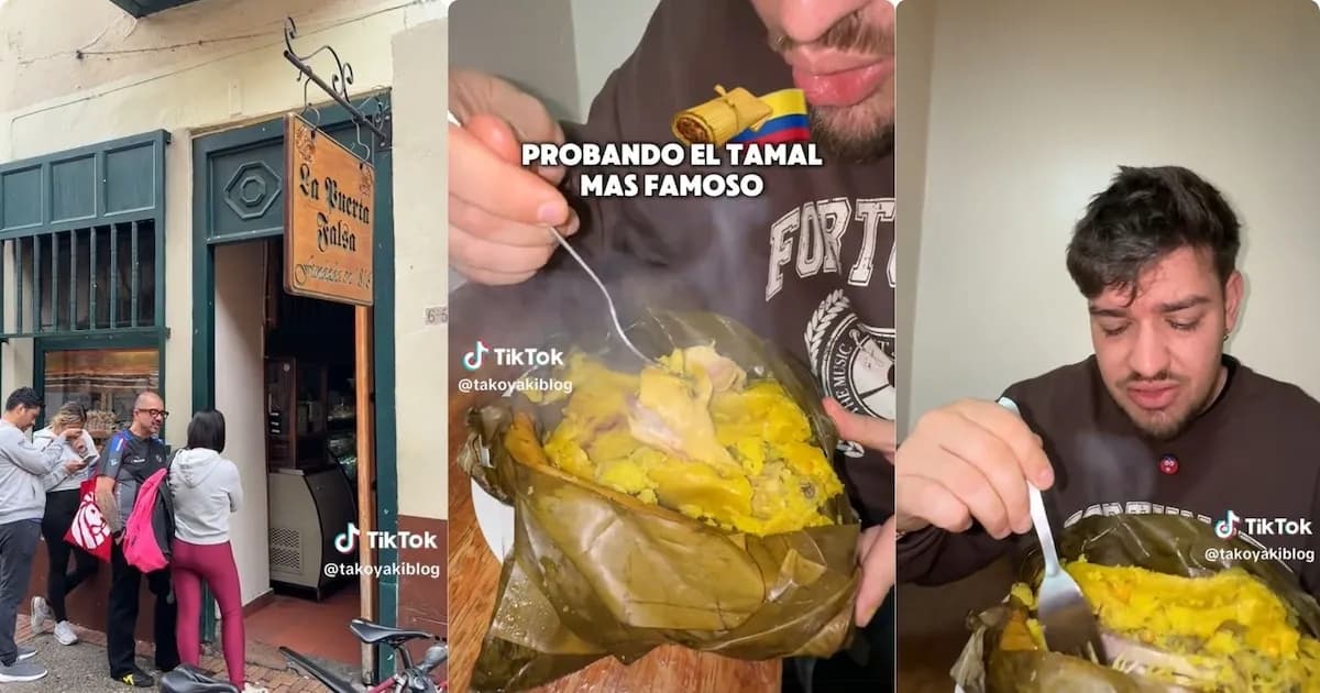 Influencer español descubre el icónico tamal de Bogotá y genera debate en redes sociales