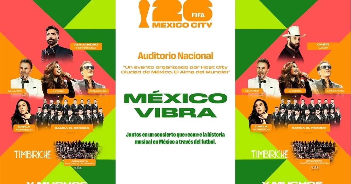 Festival 'México Vibra' se prepara para el Mundial 2026 en el Auditorio Nacional
