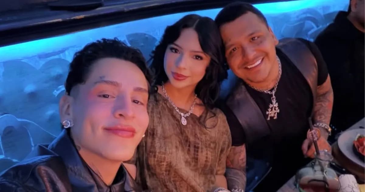 Ángela Aguilar y Christian Nodal comparten romántica cena y apoyan a Kunno