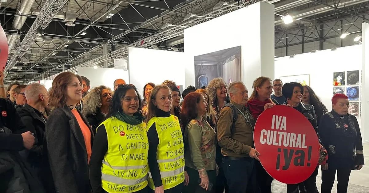 Artistas españoles exigen en ARCOmadrid un IVA cultural más bajo: "No se trata de privilegios"