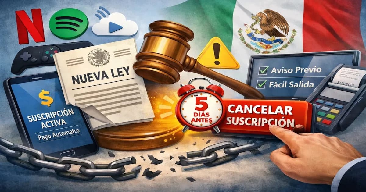Nueva ley en México facilita la cancelación de suscripciones digitales