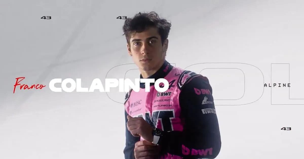 Franco Colapinto brilla en el video de presentación de la Fórmula 1 2026
