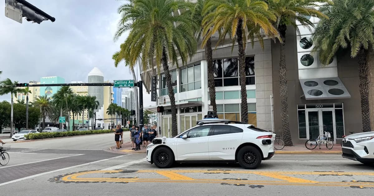 Waymo expande su servicio de robotaxis a Miami Beach y sus alrededores