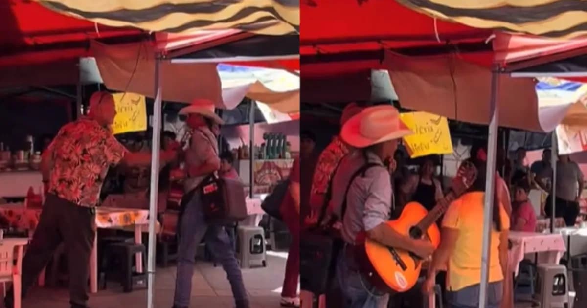 Defensa de un músico callejero en Tepic ante un extranjero que intenta silenciarlo
