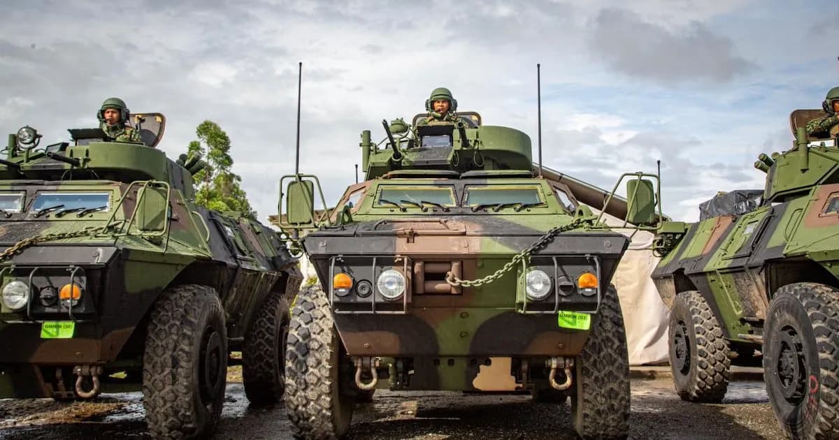 Colombia recibe tanques M1117 de EE. UU. para fortalecer seguridad en el suroccidente