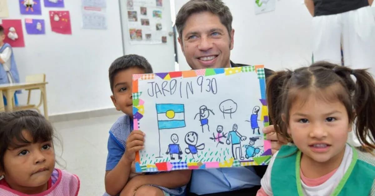 Kicillof anuncia la universalización de la sala de 3 años en Buenos Aires desde 2027