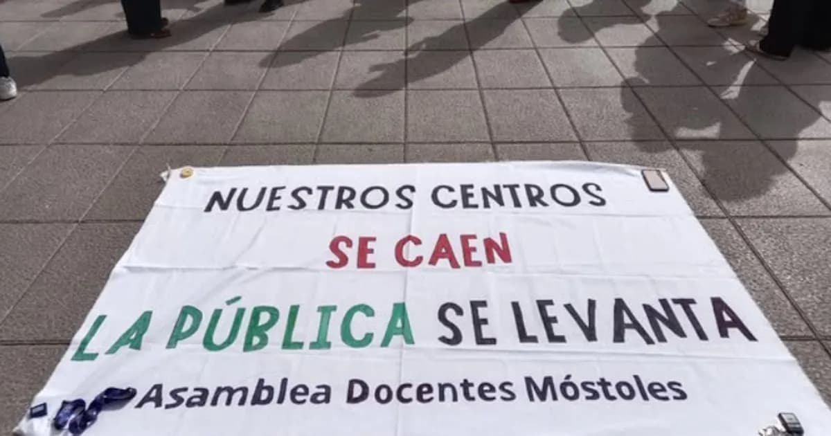 Institutos de Móstoles protestan por condiciones deplorables y falta de personal