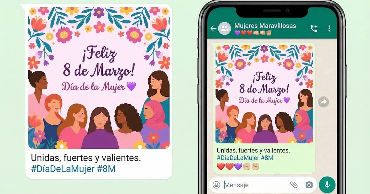 Celebra el Día de la Mujer 2026 con estas 100 frases para WhatsApp