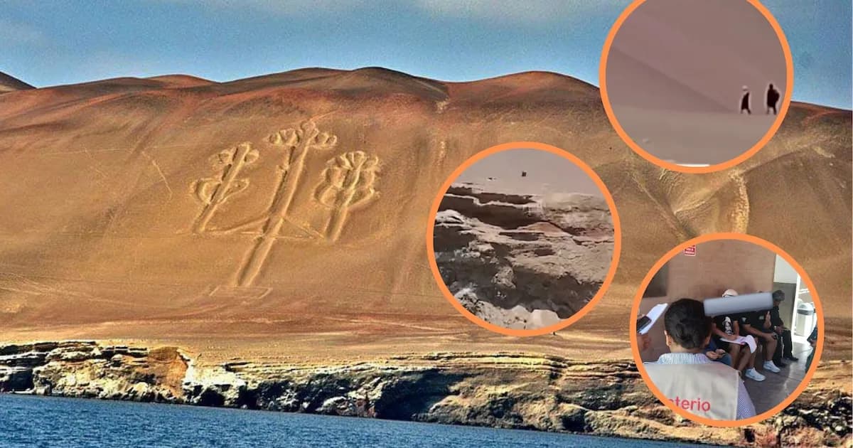 Cuatro turistas brasileños vulneran zona protegida del Candelabro en Paracas