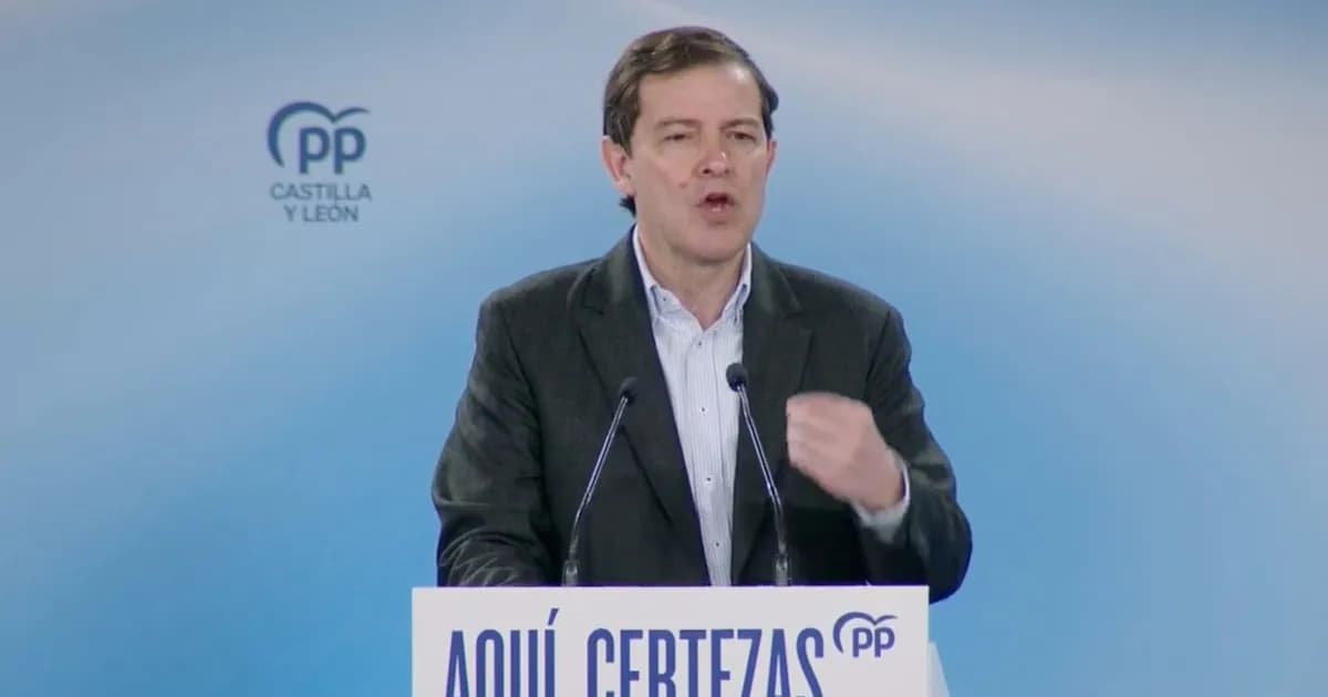 Mañueco descarta alianzas con el socialismo y critica a Carlos Martínez