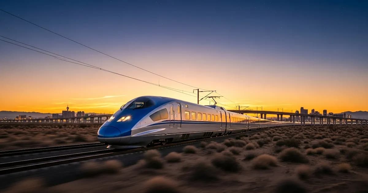 En 2029, el primer tren bala eléctrico unirá Las Vegas y Los Ángeles