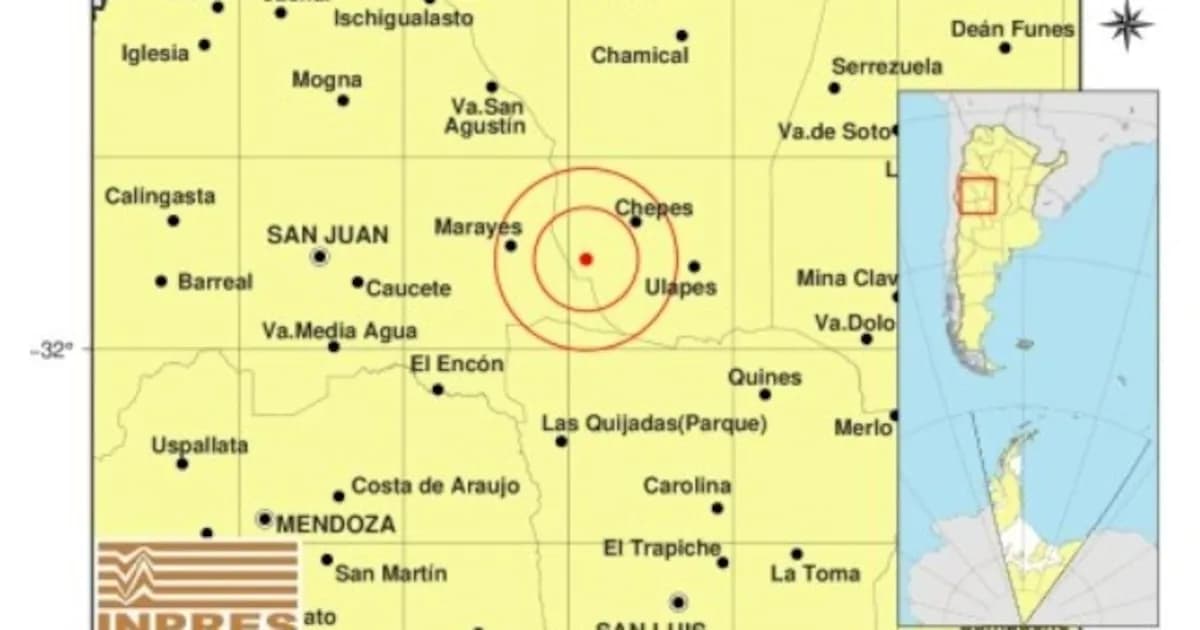 Terremoto de magnitud 5 sacude La Rioja y se percibe en varias provincias argentinas