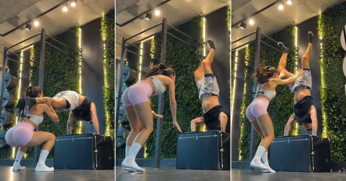 El divertido momento de Sol Pérez y Guido Mazzoni en el gimnasio: risas y un pequeño accidente