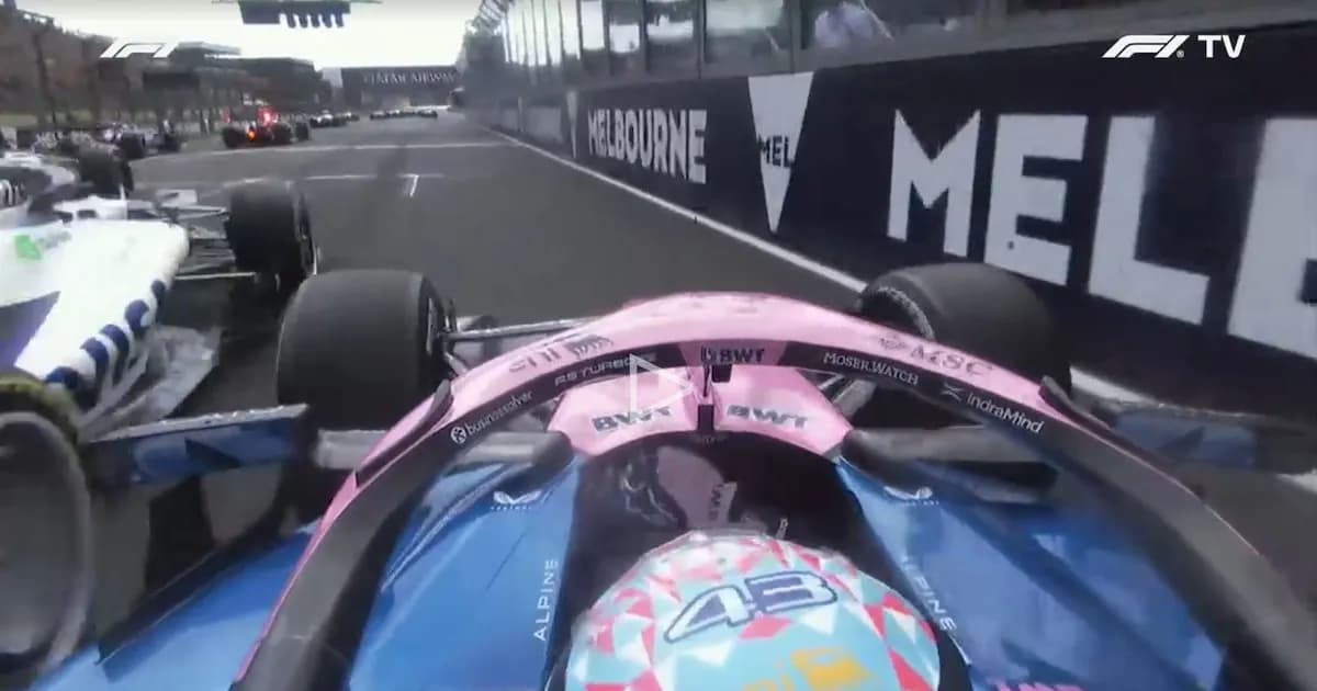 Colapinto evita un desastre en la largada del GP de Australia con una maniobra asombrosa