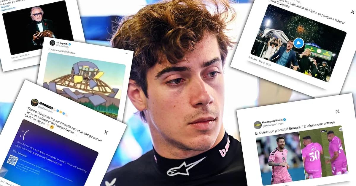 Colapinto enfrenta penalización en su debut en el GP de Australia: memes y reacciones