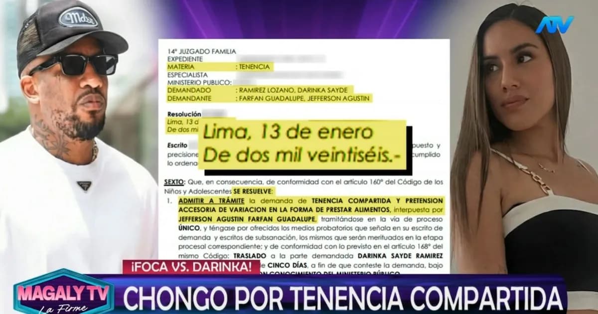 Jefferson Farfán inicia demanda por tenencia compartida de su hija con Darinka Ramírez