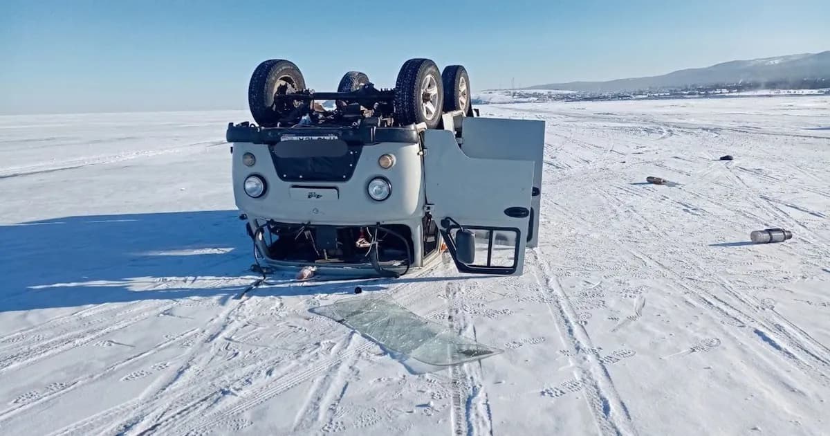 Siete turistas chinos desaparecidos tras hundimiento de vehículo en el lago Baikal