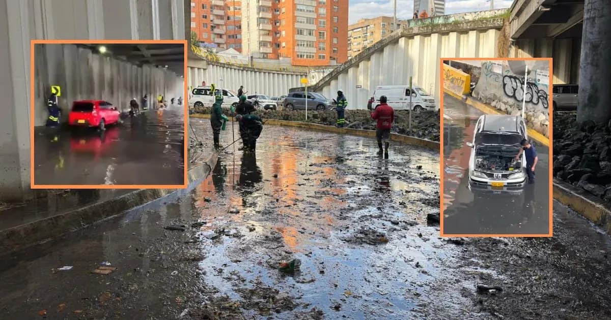 Inundaciones en Bogotá: Granizo y lluvias causan caos en el deprimido de la 94