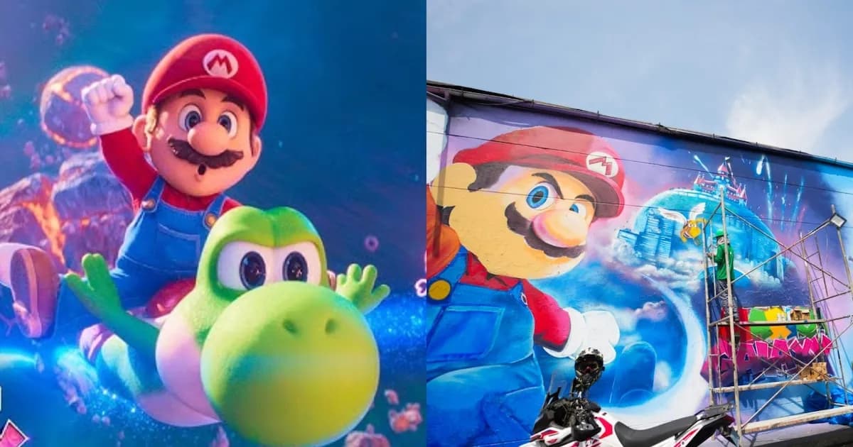Lima celebra el MAR10 DAY con un mural gigante de Super Mario Galaxy frente al Estadio Nacional