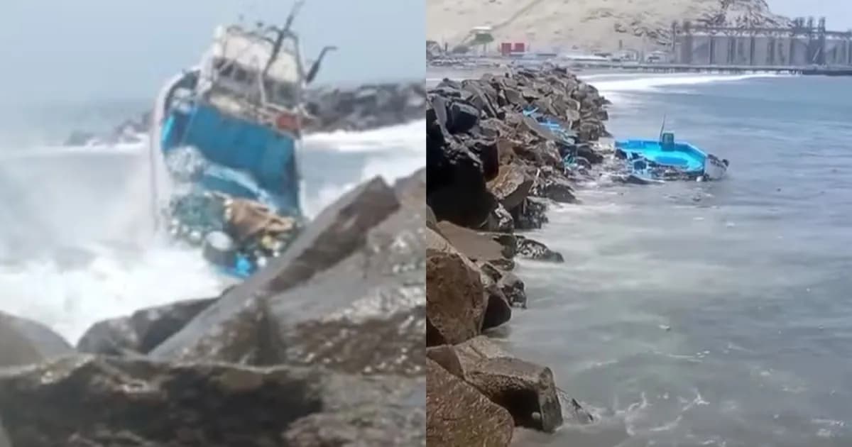 Oleajes anómalos causan grave daño a embarcación pesquera en La Libertad, Perú