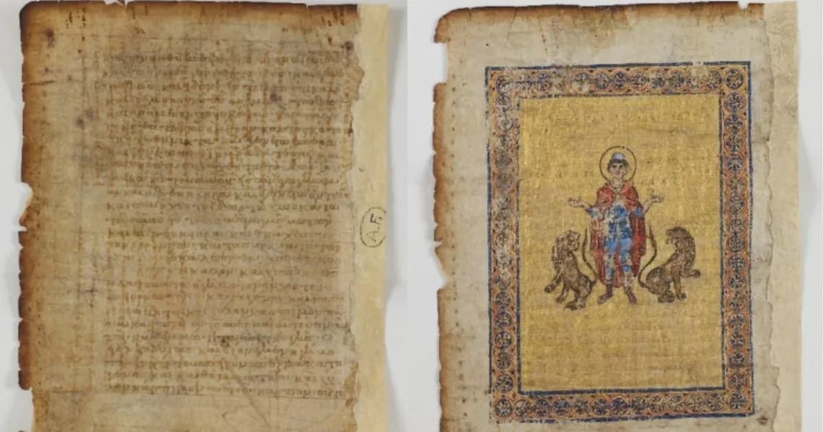 Aparece una página perdida del Palimpsesto de Arquímedes en Francia