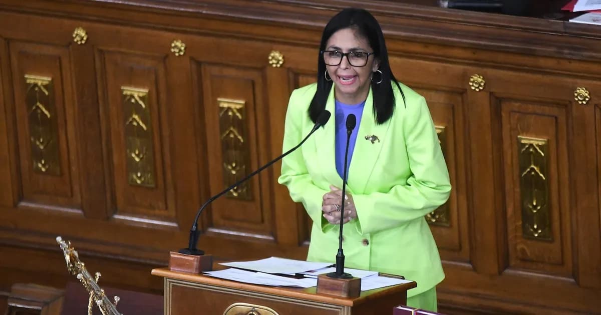 Delcy Rodríguez celebra el apoyo de Estados Unidos a Venezuela