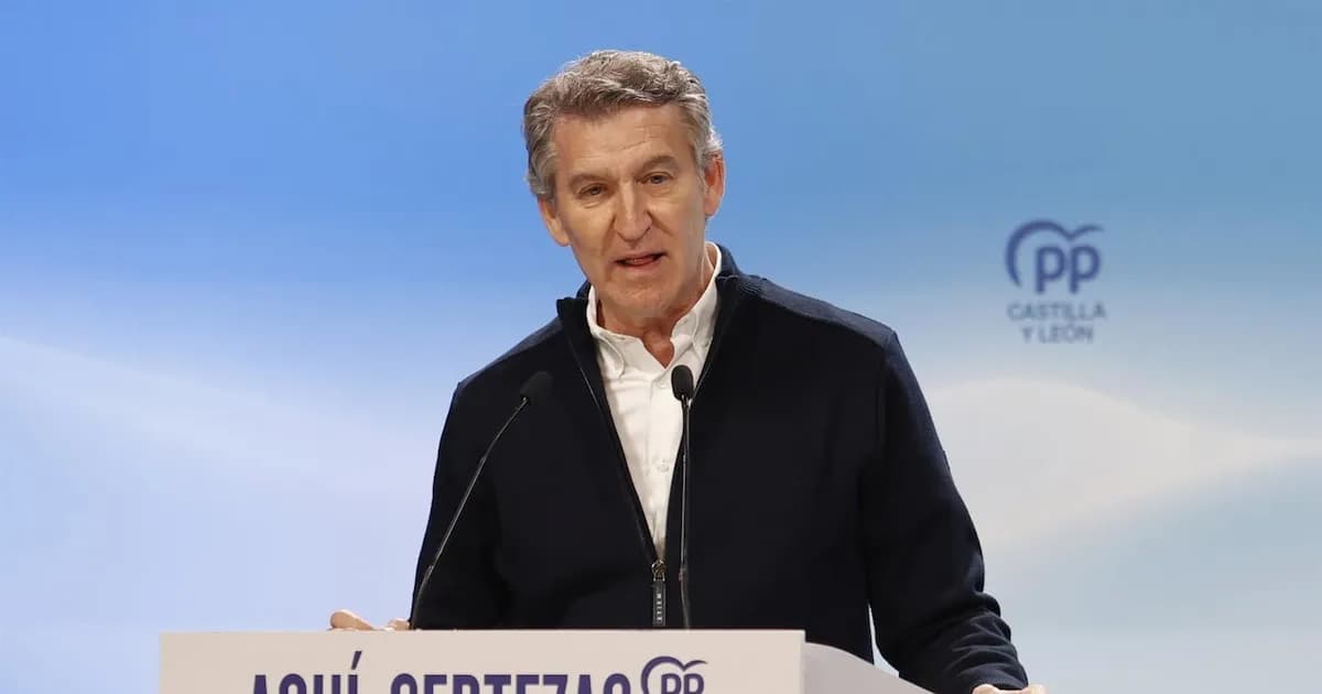 Feijóo desafía a Abascal y defiende la unidad del PP en Castilla y León