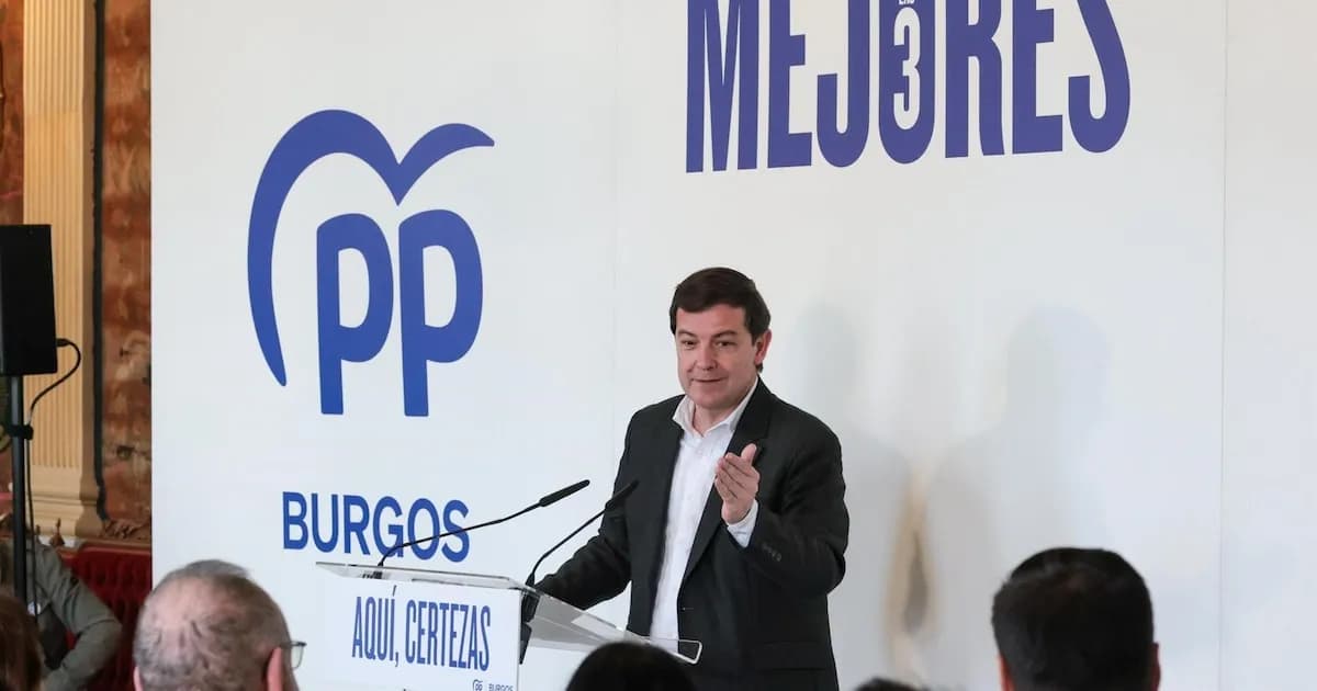 Mañueco llama a la movilización total: "O elegimos PP, o entregamos el futuro a políticas fracasadas"