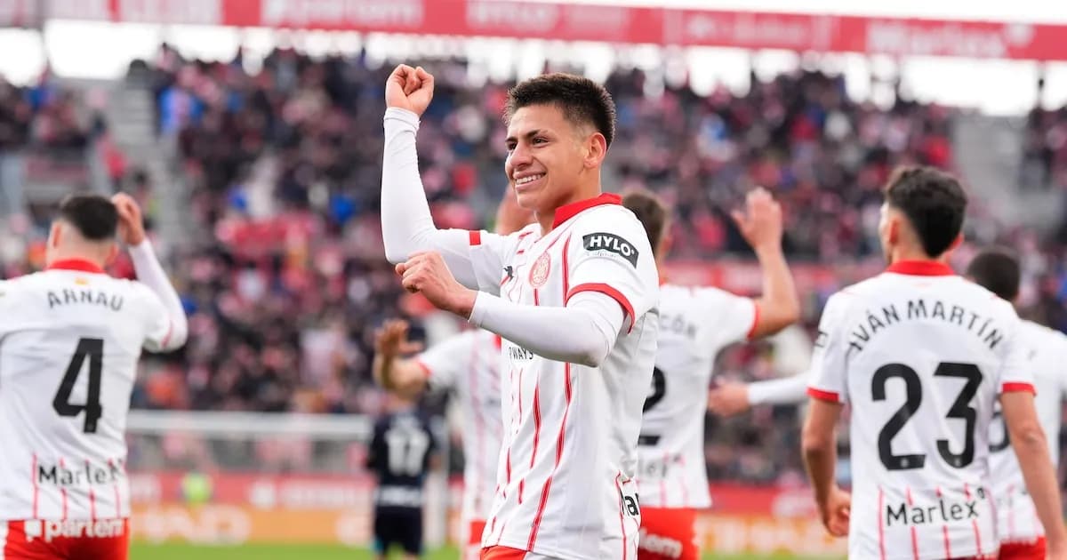 Echeverri brilla con gol y asistencia en el triunfo del Girona sobre el Athletic Bilbao