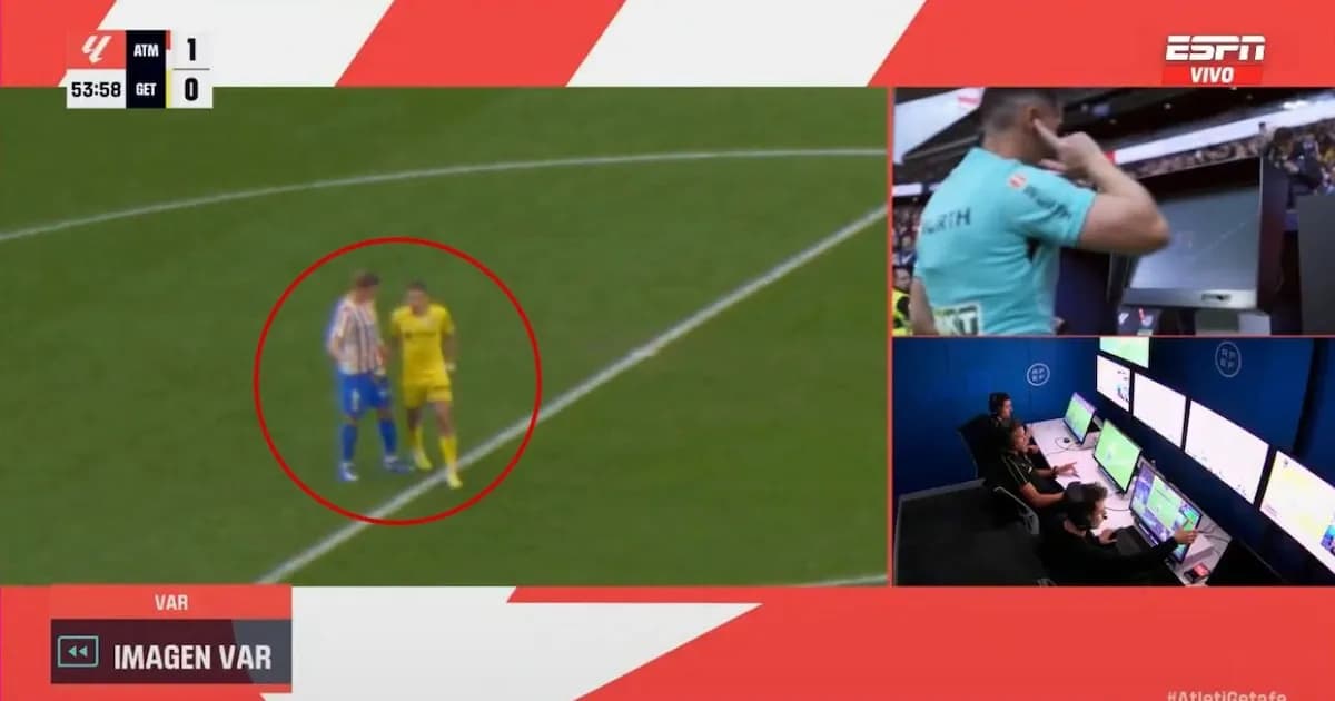 Insólita expulsión en el triunfo del Atlético Madrid sobre Getafe en La Liga