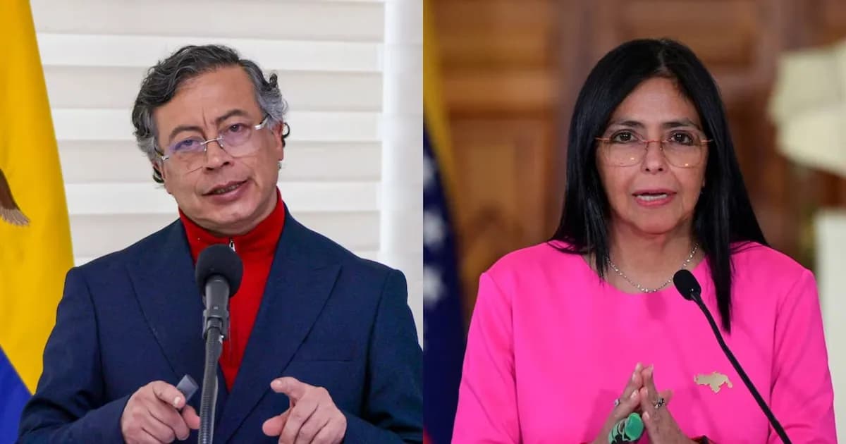 Delcy Rodríguez rechaza propuesta de arancel cero de Gustavo Petro para comercio bilateral