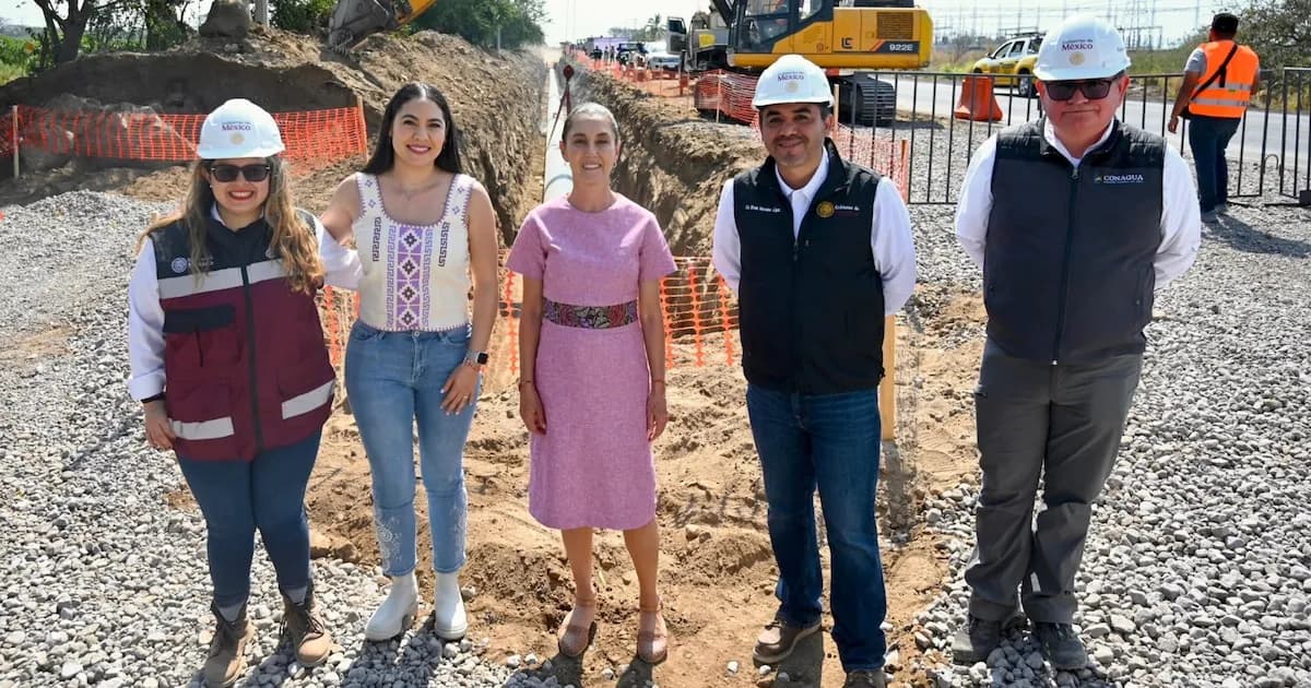 Claudia Sheinbaum supervisa proyectos de infraestructura en Colima