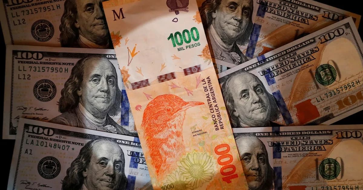 El dólar continúa su descenso y se cotiza por debajo de los 1.400 pesos en los bancos