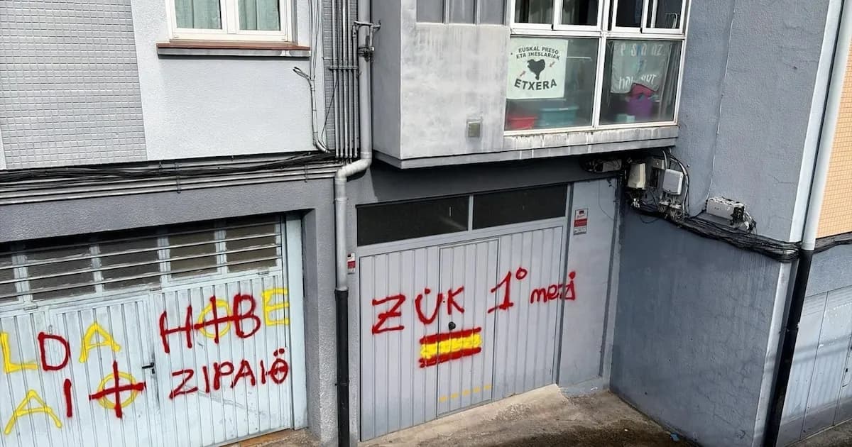 Ertzaintza enfrenta campaña de odio tras pintadas insultantes en Hernani