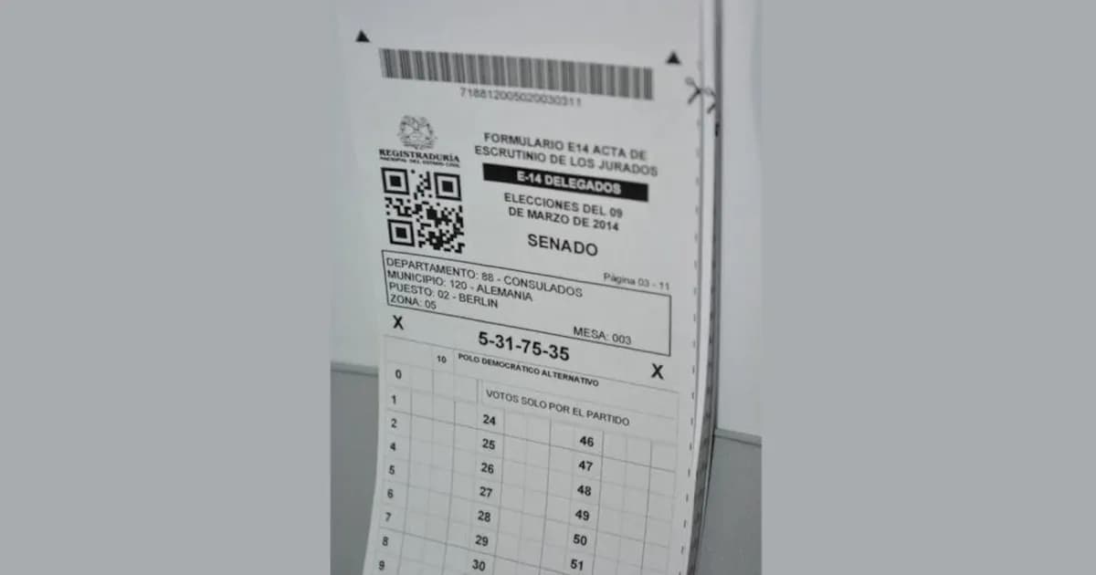 Colombia digitaliza formularios E-14 para garantizar elecciones transparentes en 2026