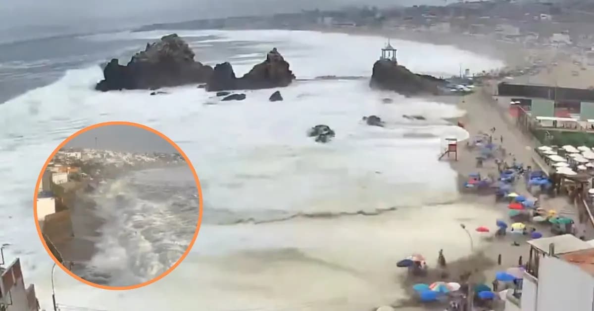 Oleaje sorprende a veraneantes en playas de Lima: sombrillas y pertenencias arrastradas