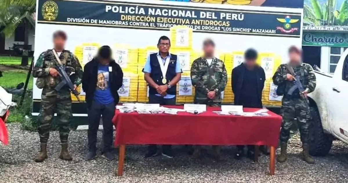 Desmantelan red de narcotráfico en Satipo: 638 kilos de cocaína incautados