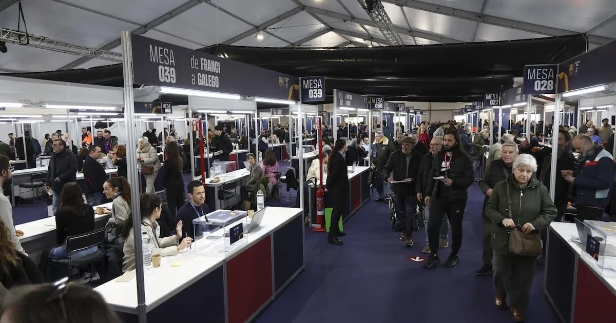 Baja participación en elecciones del FC Barcelona: solo votó el 42% de los socios