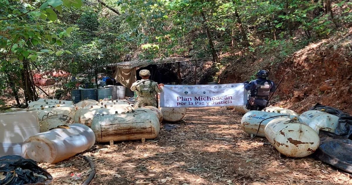 Desmantelan laboratorio ilegal con 15 reactores en Michoacán