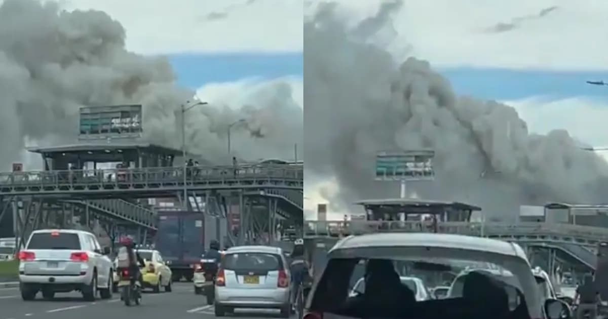 Bomberos sofocan incendio en edificio de ocho pisos en Bogotá