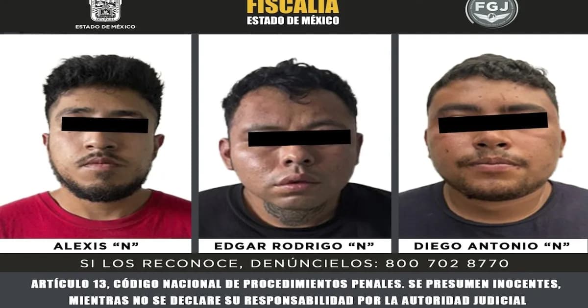 Tres detenidos por un doble homicidio en el Estado de México vinculado a la Familia Michoacana