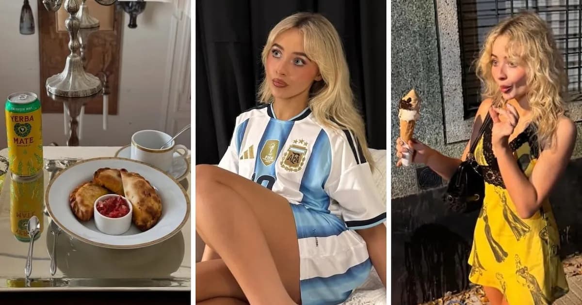 Sabrina Carpenter deslumbró en Argentina: helados, empanadas y pasión futbolera