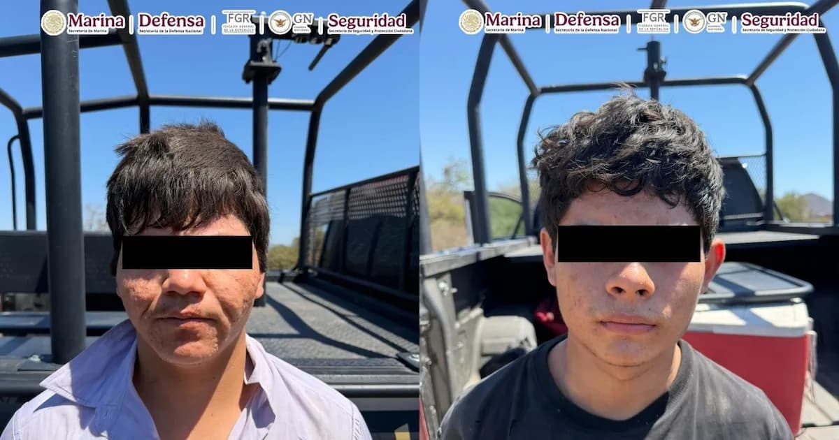 Detienen a dos presuntos sicarios del Cártel de Sinaloa en Sinaloa