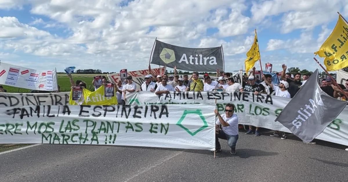 Empleados de Lácteos Verónica cortan ruta tras ausencia de la empresa en audiencia clave