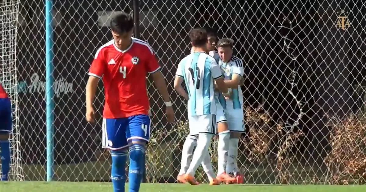 La selección argentina Sub 17 brilla con un 6-1 ante Chile en amistoso internacional