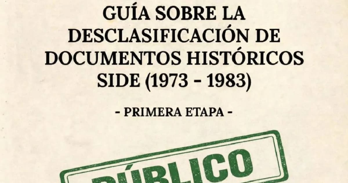 El Gobierno se dispone a desclasificar documentos históricos de 1973 a 1983