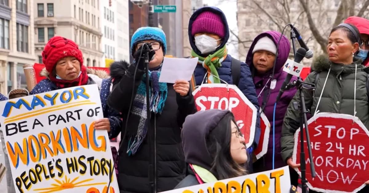 Trabajadoras de cuidados en Nueva York exigen el fin de turnos de 24 horas